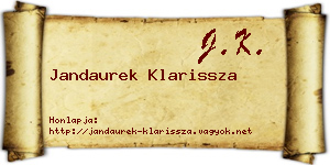 Jandaurek Klarissza névjegykártya